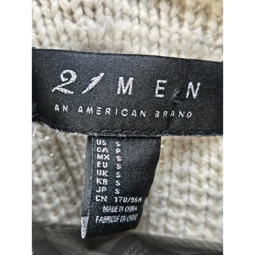 Men's 21 Men Small Shawl Collar Cardigan Southwestern Knit Sweater Heritage